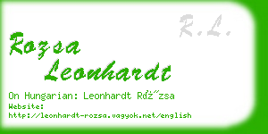 rozsa leonhardt business card